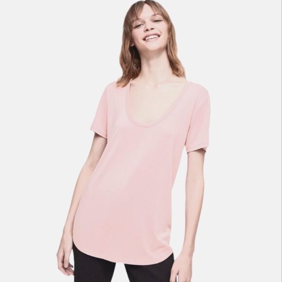 Aritzia Wilfred Free Valmere T-Shirt Classic  Scoop Neck - Picture 1 of 4